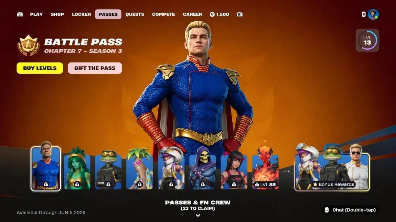 Runners Battle Pass skin lineup